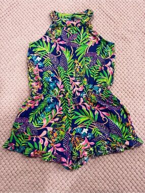 S(4/5) Lilly Pulitzer Tropical Print Romper